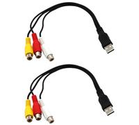 GALPADA Câble Adaptateur USB vers 3rca en Cuivre Étamé Gaine Pvc, Transmission de Données, Facile à Utiliser et Installer, pour Connexion Audio Vidéo Tv