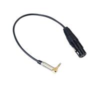 GALPADA Câble Audio 3,5 MM vers Xlr Femelle 0,3 M Angle 90° Noir | Cuivre et Pvc, Qualité Sonore Élevée, Gaine Résistante, Connexion Simple, pour Microphone et Lecteur Audio