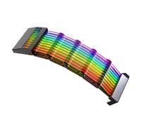 GALPADA Câble d'alimentation ATX 24 Broches RGB Argb Sync pour Pc Gamers, Prolongateur Gainé Rvb, Compatible Boîtiers ATX Matx, Éclairage LED 16 Millions De Couleurs, Connecteur 5v 3 Broches