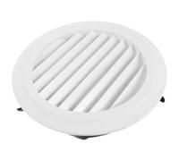 GALPADA Cache D'aération Rond en Plastique Abs Blanc 184mm avec Persiennes pour Ventilation Silencieuse et Construction Stable pour Salle de Bain Grenier Garage