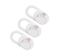 GALPADA Cache de Confidentialité pour Caméras Mobile et Ordinateur Blanc en Abs, Lot de 3 Pièces Facile à Appliquer et Coulissant pour Protéger Vos Données Personnelles