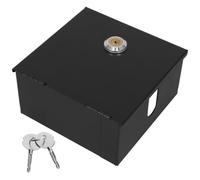 GALPADA Cache Prise Verrouillable en Fer Noir, Coffret Électrique Extérieur Étanche, Boîtier Simple Gang, pour Garage et Hôtels