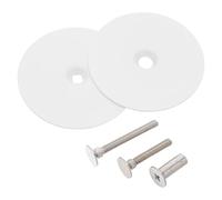 GALPADA Cache-trou de Porte L'usure Intérieure en Acier Inoxydable Rond, Plaque de Porte Moderne Fixation par Vis pour Trous de Poignée à Domicile ou Bureau