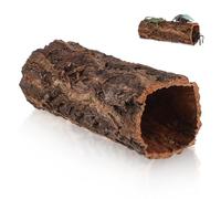 GALPADA Cachette du Gecko en Bois Naturel Surface Écorce d'arbre, Refuge pour Lézards et Dragons Barbus, Intégration Facile et Entretien Simple pour Terrariums