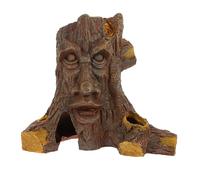 GALPADA Cachette pour Reptiles Résine avec Grotte Arbre Décor Naturel pour Terrarium Cachette Lézard Léger et Compact Accessoire Habitat Gecko et Tortue