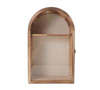 GALPADA Cadre Photo en Bois Beige Ovale Style Rustique pour Fleurs Séchées et Médailles, Boîte à Ombres Protectrice pour Projets de Décoration Intérieure DIY