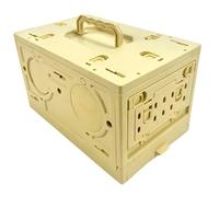 GALPADA Cage à Oiseaux Pliable en Plastique Jaune Clair, Cage de Transport Portable pour Calopsittes et Petits Animaux de Compagnie, pour Voyage, Randonnée et Extérieur