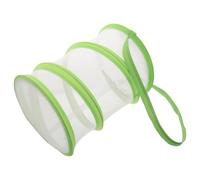 GALPADA Cage Portable en Maille Verte, Fermeture Éclair | Polyester Cylindrique, Fond Renforcé Plat, pour Desks de t Études Terrain
