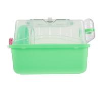 GALPADA Cage pour Hamster et Petits Rongeurs Toit Panoramique, Bac Plastique Amovible, Roues D’Exercice Intégrées, Grosse Cage Verte Adaptée aux Cochons D’Inde, Souris et Gerbilles,