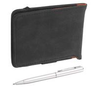 GALPADA Carnet de Score de Golf Compact en Cuir PU Noir pour Golfeurs | Papier sans Bavure, Toucher Lisse et Luxueux, Couverture Embossée, Prise Sûre Parcours