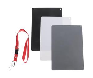 GALPADA Carte Photographique Balance des Blancs Noir, Blanc et Gris Sangle pour Photographie et Vidéo Numérique 17,8X12,8 CM