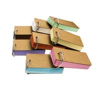 GALPADA Cartes D'alphabétisation Vierges 6 Pcs en Papier avec Anneau Classeur, Faciles à Utiliser et Rechargeables pour Bureau et Étude Scolaire