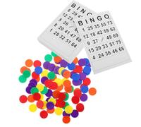 GALPADA Cartes de Bingo en Papier Jetons Colorés pour Garçon Fille | Marqueurs de Bingo en Plastique, Apprentissage des Nombres, Interaction Sociale, pour Élèves, Enseignants, Fêtes