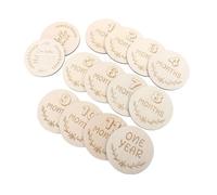 GALPADA Cartes D'étapes Pour Bébé En Bois Naturel, Cartes Commémoratives De Grossesse Unisexes, Accessoires Photo Mensuels Pour -nés, Ensemble De 12 Pièces Pour Album Photo Bébé Naissance