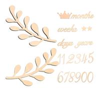 GALPADA Cartes Étapes Bébé en Bois Beige, Ensemble 1 Set Facile à Utiliser et Résistant, pour Photographie et Enregistrement Croissance du -né