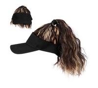 GALPADA Casquette De Baseball Perruque Extension De Queue De Cheval Courte Extensions De Cheveux Queue De Cheval Casquettes De Baseball Avec Perruques Attachées
