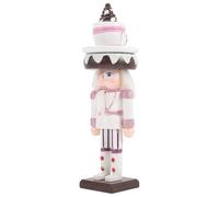 GALPADA Casse-Noisette Soldat en Bois de 25 Cm, Décoration de Noël Créative Surface Lisse, Figurine Stable pour Bureau ou Arbre de Noël