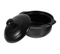 GALPADA Casserole en Céramique 1,6 L Couvercle Résistant Feu pour Mijoteuse de Bouillon Volaille, Adaptée la Cuisson Maison de Ragoûts, pour 1 à 2 Personnes