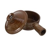 GALPADA Casserole en Poterie Brute avec Couvercle, Résistante la Chaleur et Facile à Nettoyer, Cuisson de Soupes et Plats Mijotés la Maison