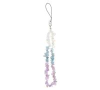 GALPADA Chaîne Fonction Anti-perte et Installation Facile Perles D'agate en Cristal Pourpre pour Sécuriser Votre Mobile Quotidien pour Téléphone Portable