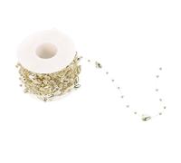 GALPADA Chaîne Perles Décorative Dorée pour Bijoux DIY Accessoires Mariage et Fête Perles Cœur pour Artisanat Guirlande Décoration Table et Bouquet