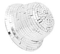 GALPADA Chapeau Cowboy Pailleté à Large Bord Unisexe Accessoire Mode Disco et Cowgirl Bob Miroir Facettes pour Fête et Cosplay Léger et Confortable