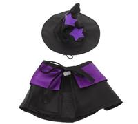 GALPADA Chapeau de Magicien Noir et Cape Magique pour Chien, Costume d'halloween Ajustable en Tissu Feutre pour Séances Photo et Réseaux Sociaux