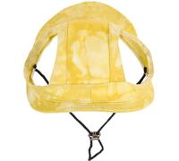 GALPADA Chapeau de Soleil Chien Bob en Coton Jaune, Chapeaux pour Animaux de Compagnie avec Oreilles dégagées, Protection Solaire, pour Chats et Petits Chiens en extérieur