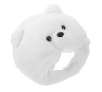 GALPADA Chapeau D'ours Polaire en Peluche Blanc Coton Pp, Accessoire Drôle et Créatif pour Fêtes de Pâques, Halloween et Activités Extérieures pour Adultes et Adolescents