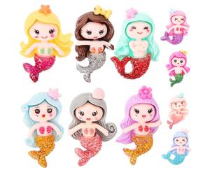 GALPADA Charms Résine Sirène 10 Pièces pour Kit DIY Coques Téléphone et Bijoux Accessoires Thème Océan et Parures Cheveux