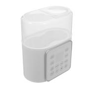 GALPADA Chauffe-Biberon Électrique Double Capacité 2 Biberons Blanc 220V UE Maintien Température Constante Chauffe-Lait Portable Compatible Avec Plusieurs Types de Biberons Voyage et