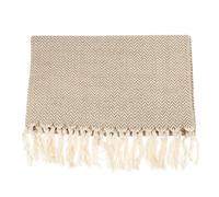 GALPADA Chemin De Table En Coton Et Lin 33x183cm Tissé Main à Pompons Double Face Style Nordique Pour Décoration Intérieure, Salon Et Tea Time, Nappe Avec Franges Artisanales