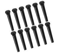 GALPADA Chevilles de Guitare Acoustique en Abs Noir 12pcs pour Chevalet, Fixation Stable des Cordes et Meilleure Résonance, Accessoires pour Guitare Acoustique