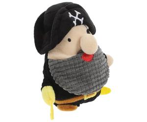 GALPADA Chien Peluche Pirate Capitaine en Peluche Noire avec Son Interactif pour Exercice et Amusement Pendant de Jeu des Animaux à Mâcher