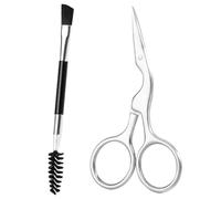 GALPADA Ciseaux à Sourcils Outil Pratique et Résistant en Acier Inoxydable Lot de 2 Brosse et Peigne pour Soin Quotidien des Sourcils et Usage Extérieur