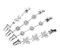 GALPADA Clip de Serrage en Alliage Argenté pour Femme, Lot de 4 Clips à Pull Rétro Élégants, Résistants la Déformation la Décoloration, pour Occasions Décontractées et Mariages