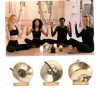 GALPADA Cloche à Cymbale Tibétaine Vintage Laiton pour Méditation et Cérémonie Religieuse Instrument de Percussion Léger et Facile à Jouer Harmonique pour Yoga et Relaxation