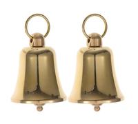 GALPADA Cloches Décoratives Vintage Ornements Rustiques en Laiton 5 Cm Lot de 2 Sonnette D'appel Sonore Noël pour Décoration Suspendue Maison et Jardin pour Fête et Ambiance Champêtre