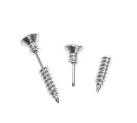 GALPADA Clous D’Oreilles à Vis en Acier Inoxydable Style Hip-Hop Punk Unisexe Finition Acier Brut 1 Paire Bijoux de Piercing D’Oreille et Résistants pour Usage Quotidien