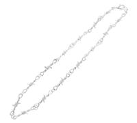 GALPADA Collier à Épines Punk Hip-hop Unisexe En Fil Barbelé Métallique, Bijou Gothique Ras-de-cou Urbain, Accessoire Mode Polyvalent Pour Hommes Et Femmes, Taille Unique