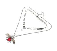 GALPADA Collier Abeille Bohème pour Femme Pendentif Insecte Vintage Simple Bijou Délicat Superposé Cadeau Anniversaire Adolescente