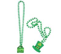 GALPADA Collier de Perles Saint-patrick, Collier Saint-patrick, Vert, Lot de Set, Pendentifs Chope et Chapeau, Léger et Facile à Porter, pour Femmes et Filles, Défilés et Spectacles