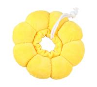 GALPADA Collier de Protection pour Chien et Chat Après Opération, en Coton PP Doux et Résistant, Forme Créative Jaune, Style Amusant et Adorable pour Récupération Confortable