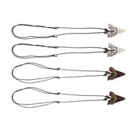 GALPADA Collier Dent de Requin Style Surf Casual en Résine, 4 Pièces | Léger et Réglable, Résine Résistante à L'usure, Palette Assortie, pour Tenues Décontractées et Sorties