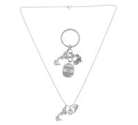 GALPADA Collier Et Porte-clés De Pom-pom Girl Bijoux Pendentif Accessoires De Sport Anniversaire Pour Femmes Et Adolescentes