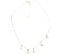 GALPADA Collier Pendentif en Acier Titane Lettre Ornée de Cristaux Collier Ras du Cou Clavicule pour Femme Chaîne de Cou Élégante et Résistante Bijoux de Confession pour Saint-Valentin