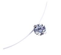 GALPADA Collier Pendentif Zircon Femme Fil de Pêche Invisible Transparent Pendentif 0,8 Cm Chaîne Ajustable Design Chic Accessoire de Mode pour Soirée ou Quotidien