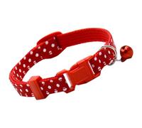 GALPADA Collier pour Chien et Chat avec Clochette, Réglable, en PP Rouge, Largeur 1,0cm, Portable et Confortable pour Animaux de Compagnie