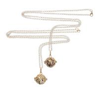 GALPADA Collier pour Fille en Pierre de Lave avec Chaîne en Métal Doré, Accessoire Élégant et Unique pour Fête D'anniversaire ou Dîner Couleur Aléatoire