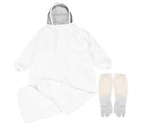 GALPADA Combinaison d'Apiculteur en Coton Épais Xl avec Moufles Tenue de Protection Intégrale Respirante Vêtement Anti-Piqûres Adapté à L'Apiculture Professionnelle et Travaux en Ruches